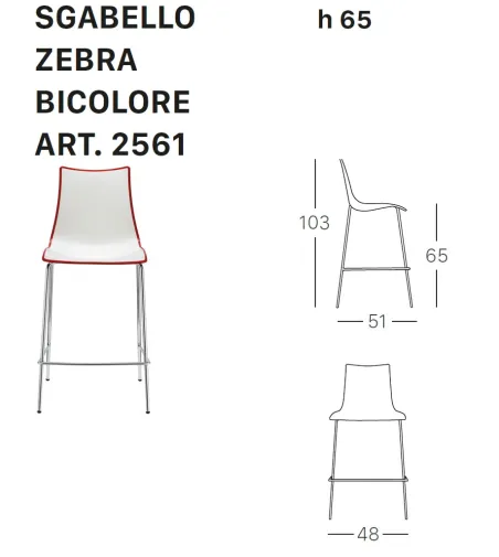 SCAB - Set 2 Zebra Zweifarbig Hockern