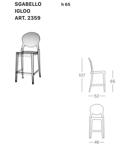 SCAB - Set 2 Igloo H65 Stools
