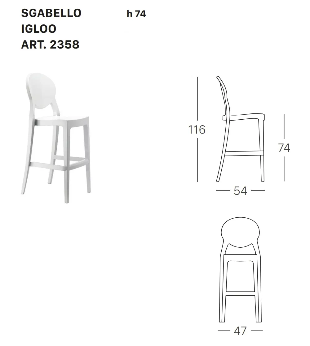SCAB - Set 2 Igloo H74 Stools