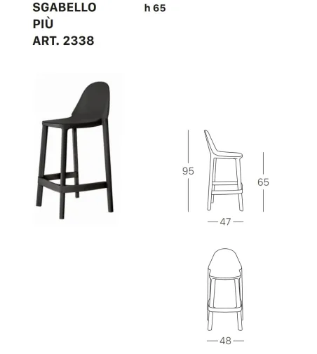 Lot 4 Tabourets Più - SCAB