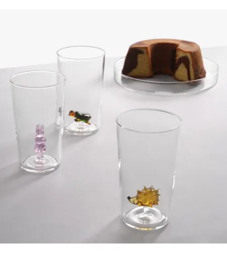 Set 3 Animal Farm Squirrel Longdrink Glasses - Ichendorf