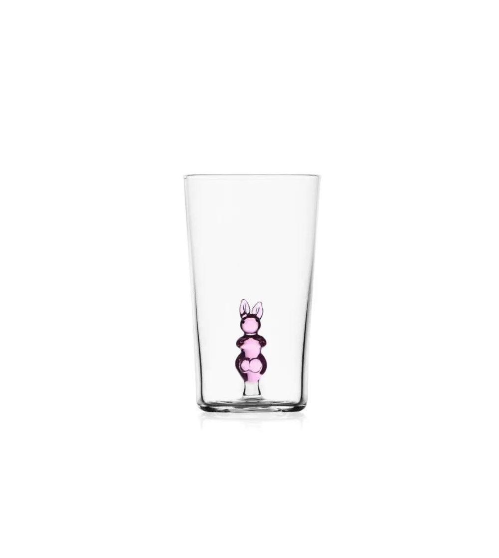 Juego 3 Vasos Longdrink Conejo Rosa Animal Farm - Ichendorf