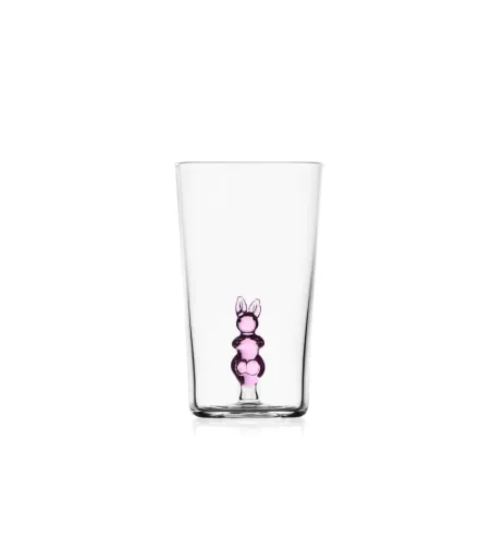 Ensemble 3 Verres Longdrink Lapin Rose Animal Farm - Ichendorf