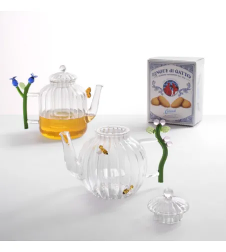 Théière Optique Fleur Bleu Et Papillon Botanica - Ichendorf