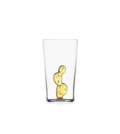 Set 3 Bicchieri Longdrink Cactus Giallo Desert Plants -...