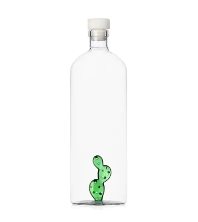 Desert Plants Green Cactus With White Dots Bottle -...