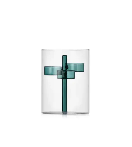 Iris Tealight 3 Petrol Candle Holder - Ichendorf