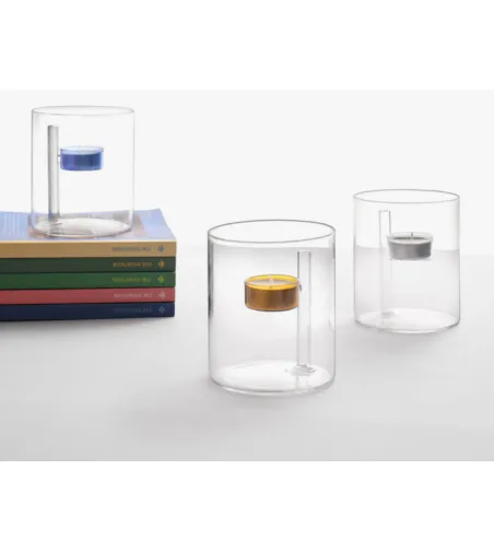 Iris Tealight 1 Amber Candle Holder - Ichendorf