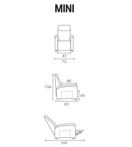 Spazio Relax - Asia Mini Lift-Relax Armchair