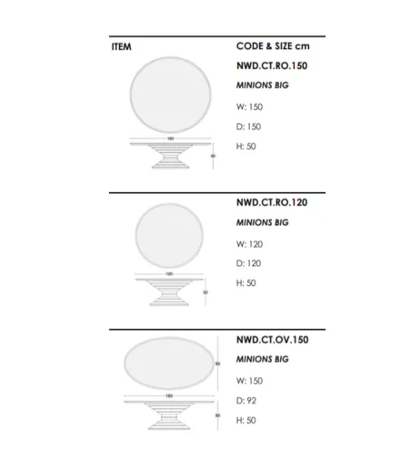 Vismara Design - Minions Big Round/Oval Coffee Table