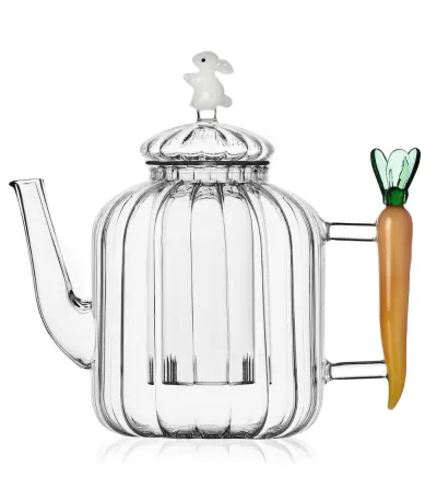 Teiera Ottica Carota E Coniglio Bianco Vegetables -...