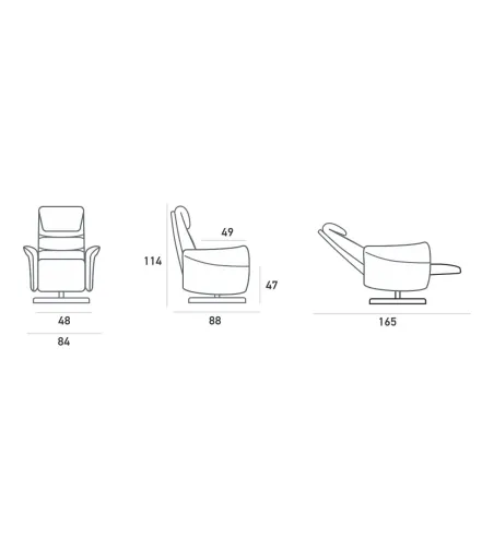 Poltrona Swivel Adrian - Spazio Relax