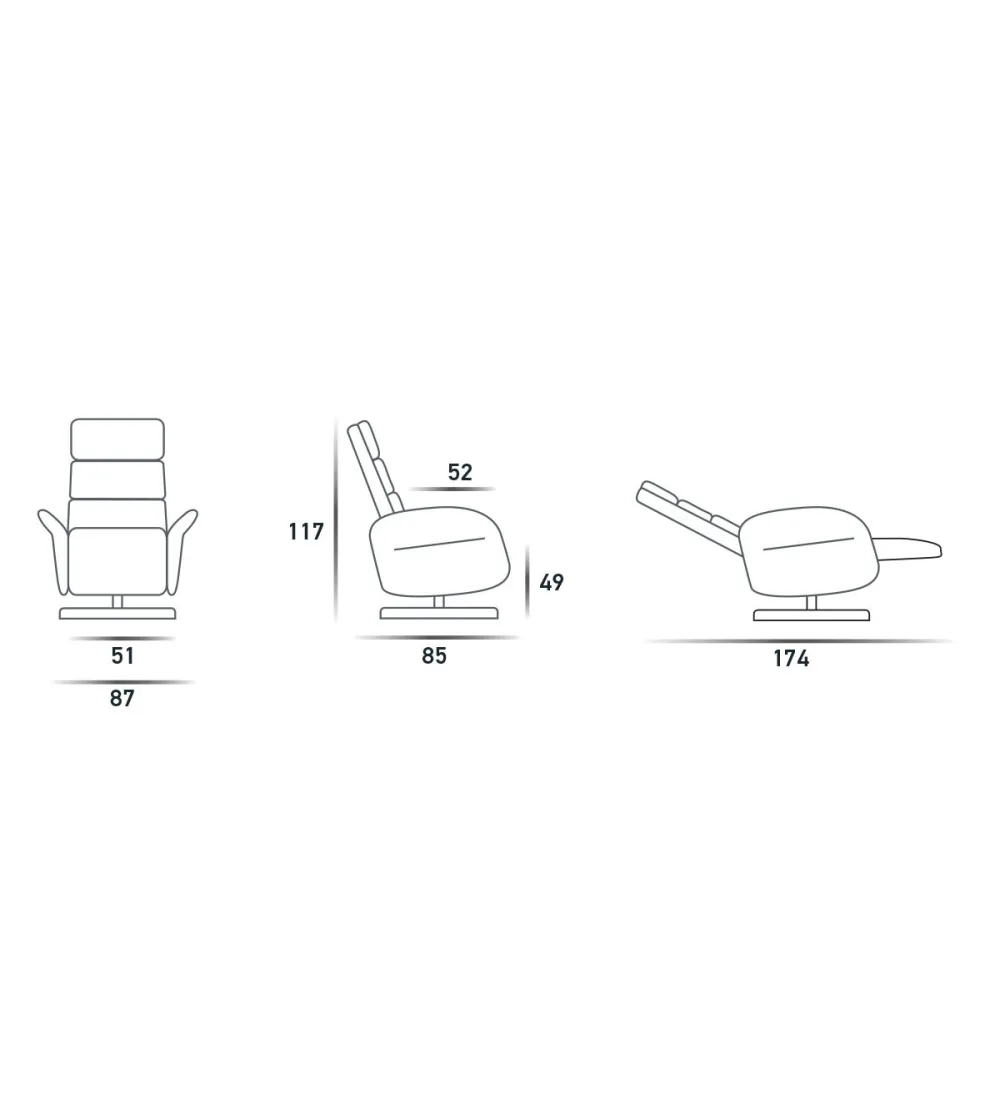 Fauteuil Swivel Bruxelles - Spazio Relax