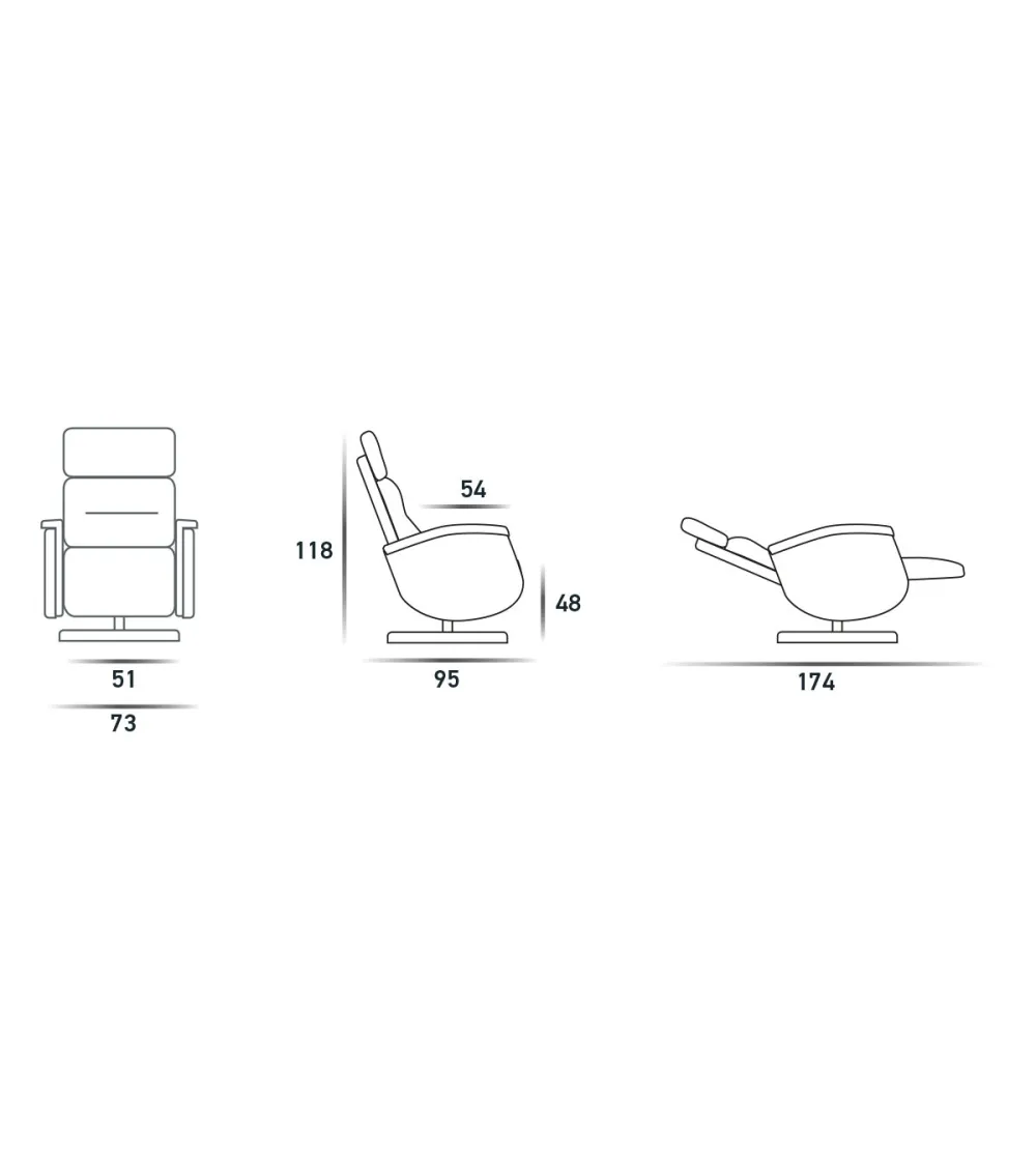 Sillón Swivel Ginevra - Spazio Relax