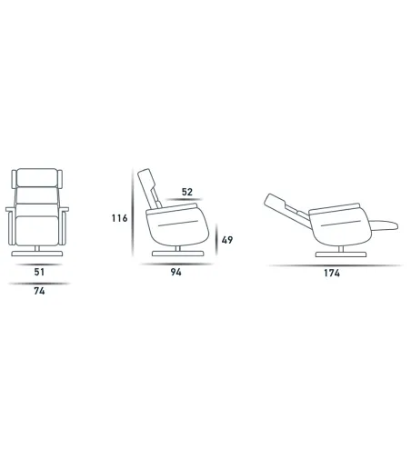 Spazio Relax - Siviglia Swivel Armchair