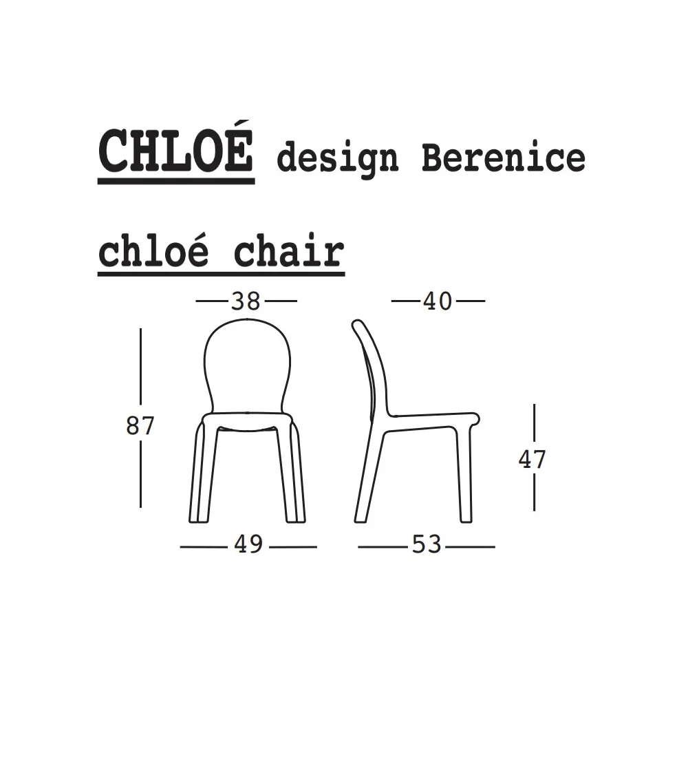 Lot 2 Chaises Chloé - Plust