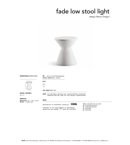 Sgabello Fade Low - Plust
