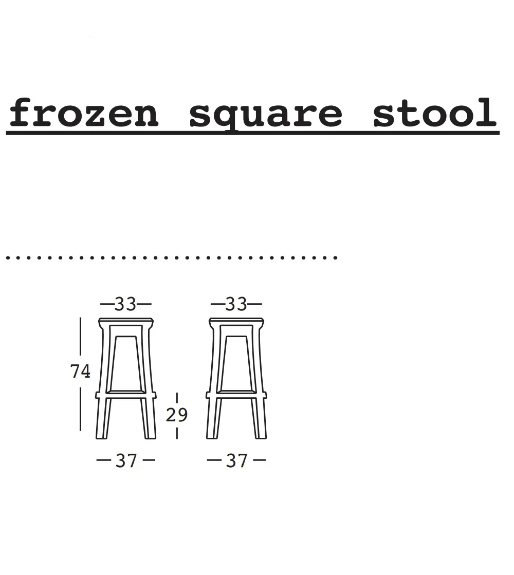 Stool - Frozen Square Stool