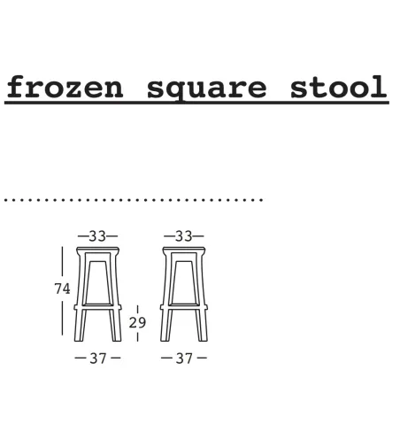 Stool - Frozen Square Stool