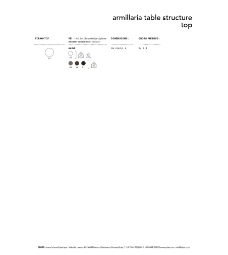Table Haute Armillaria - Plust