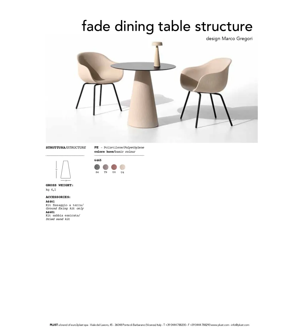Plust - Fade Quadratischen Tisch