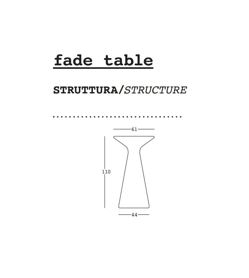 Table Haute Fade - Plust