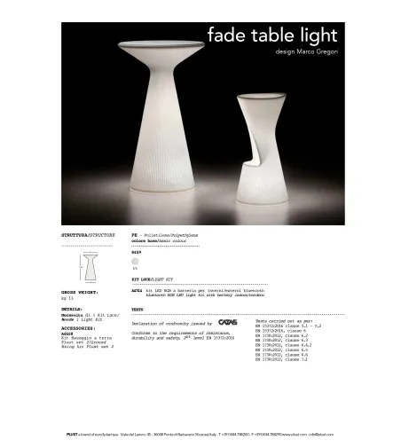 Tavolo Alto Fade - Plust