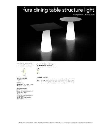 Plust - Fura Quadratischen Tisch