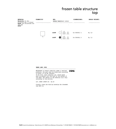 Table Haute Frozen - Plust