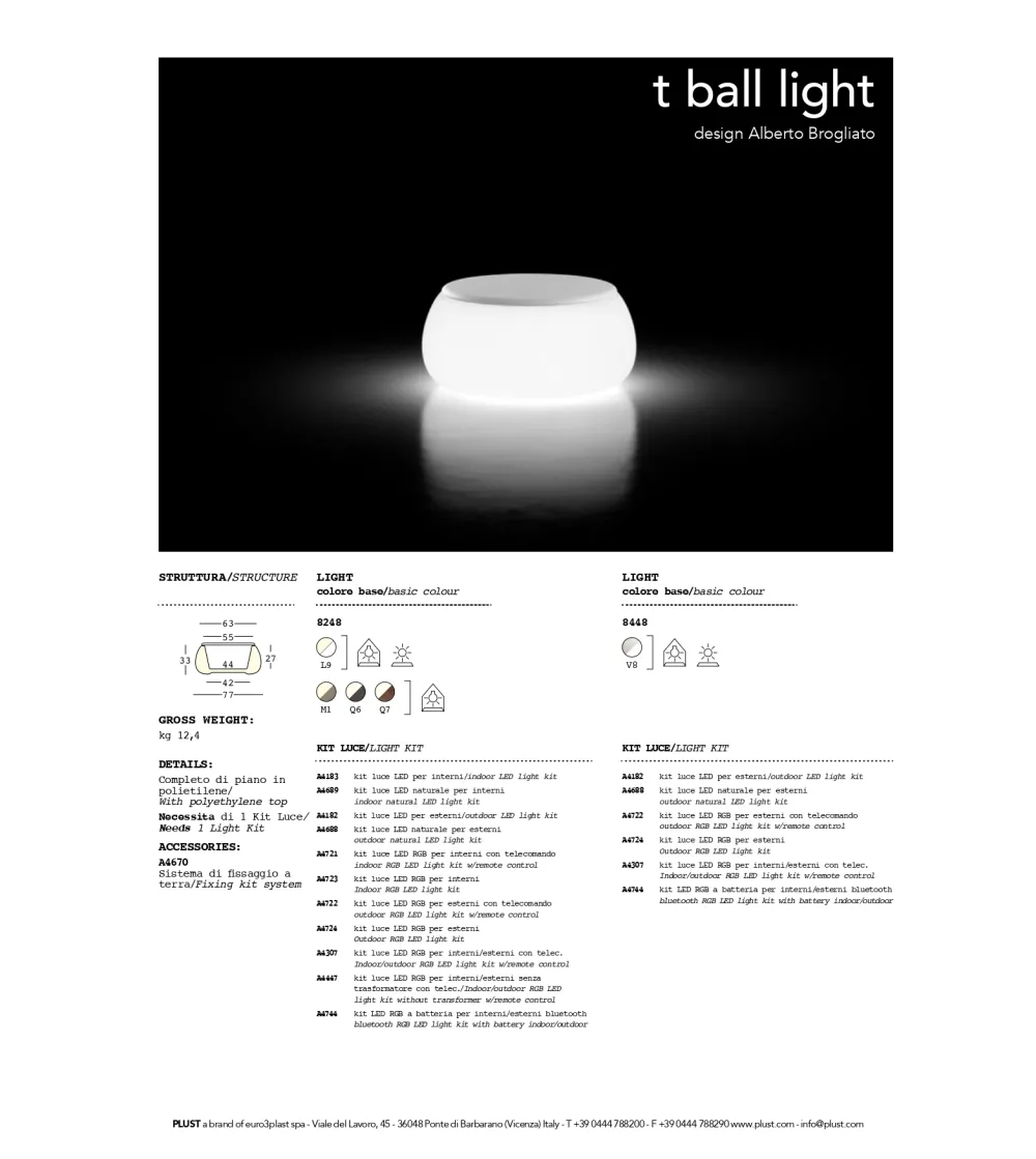 Plust - T Ball Light Couchtisch