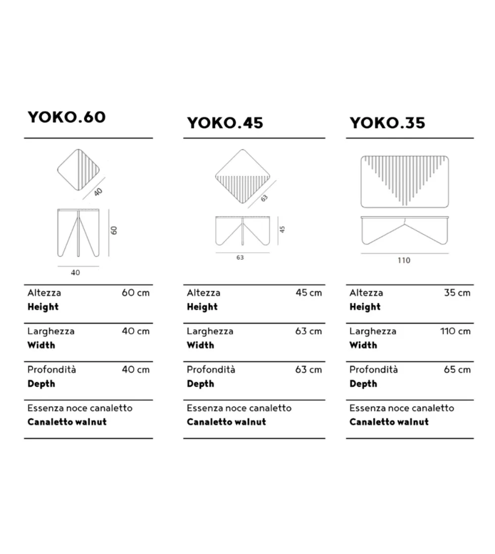Set 3 Yoko Coffee Tables - Medulum