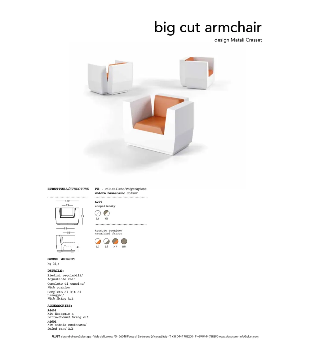 Plust - Big Cut Sessel