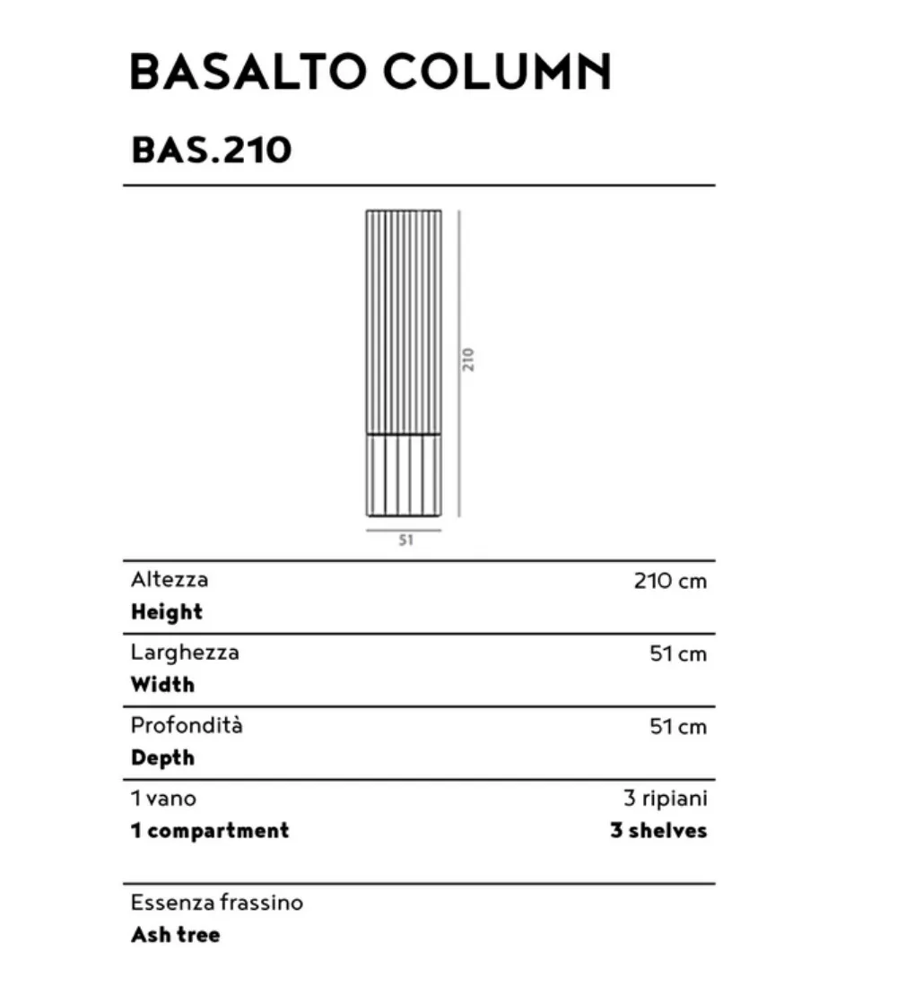 Unité De Rangement Basalto Column -...
