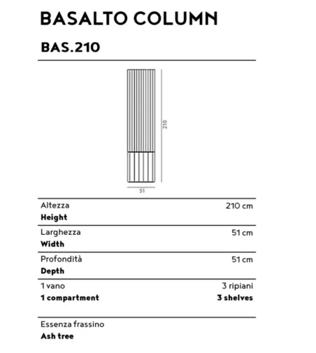 Mobile Contenitore Basalto Column - Medulum