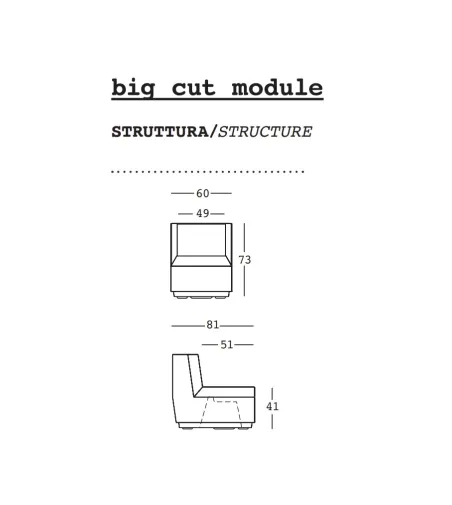 Poltrona Big Cut Light senza Braccioli - Plust