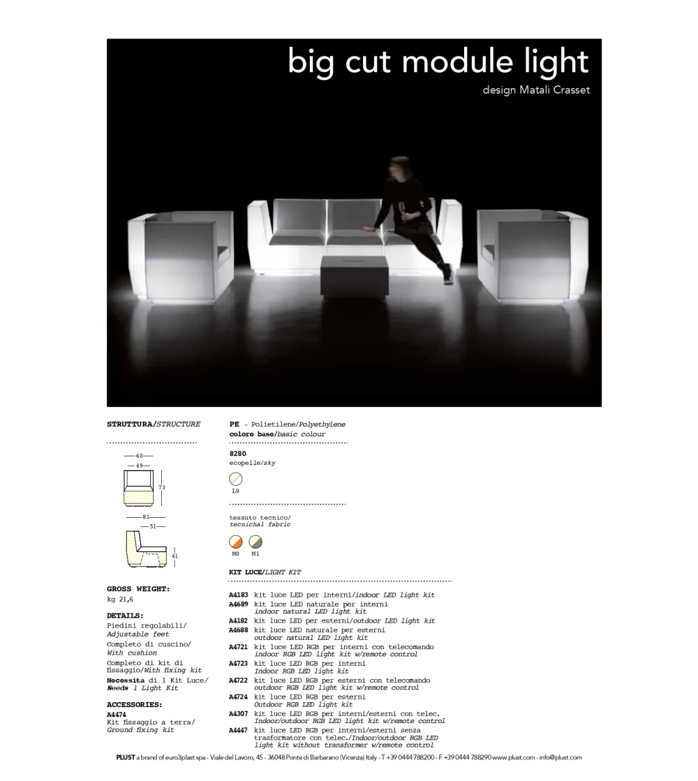 Poltrona Big Cut Light senza...