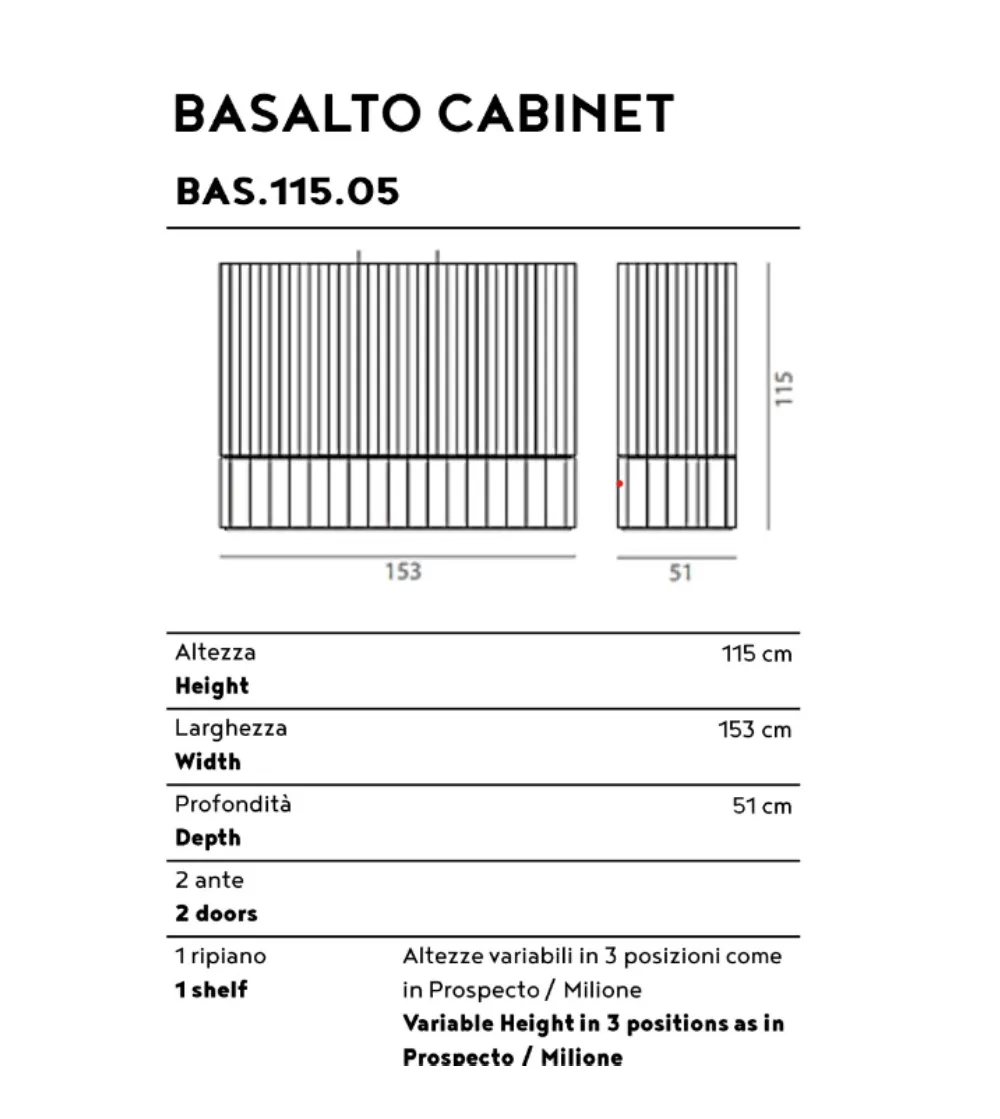 Credenza Basalto 115.05 - Medulum