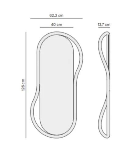 Specchio Unut Oval - Nomon