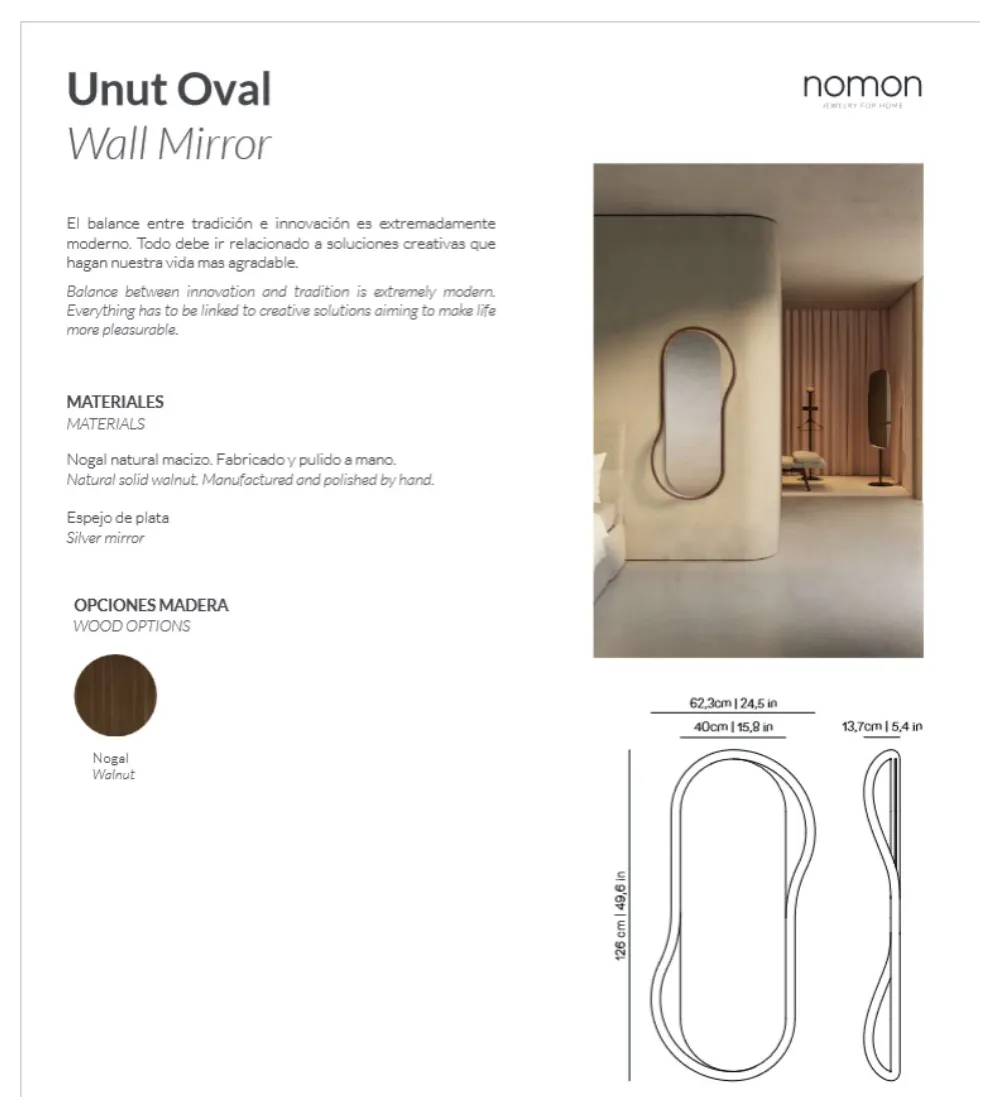 Specchio Unut Oval - Nomon