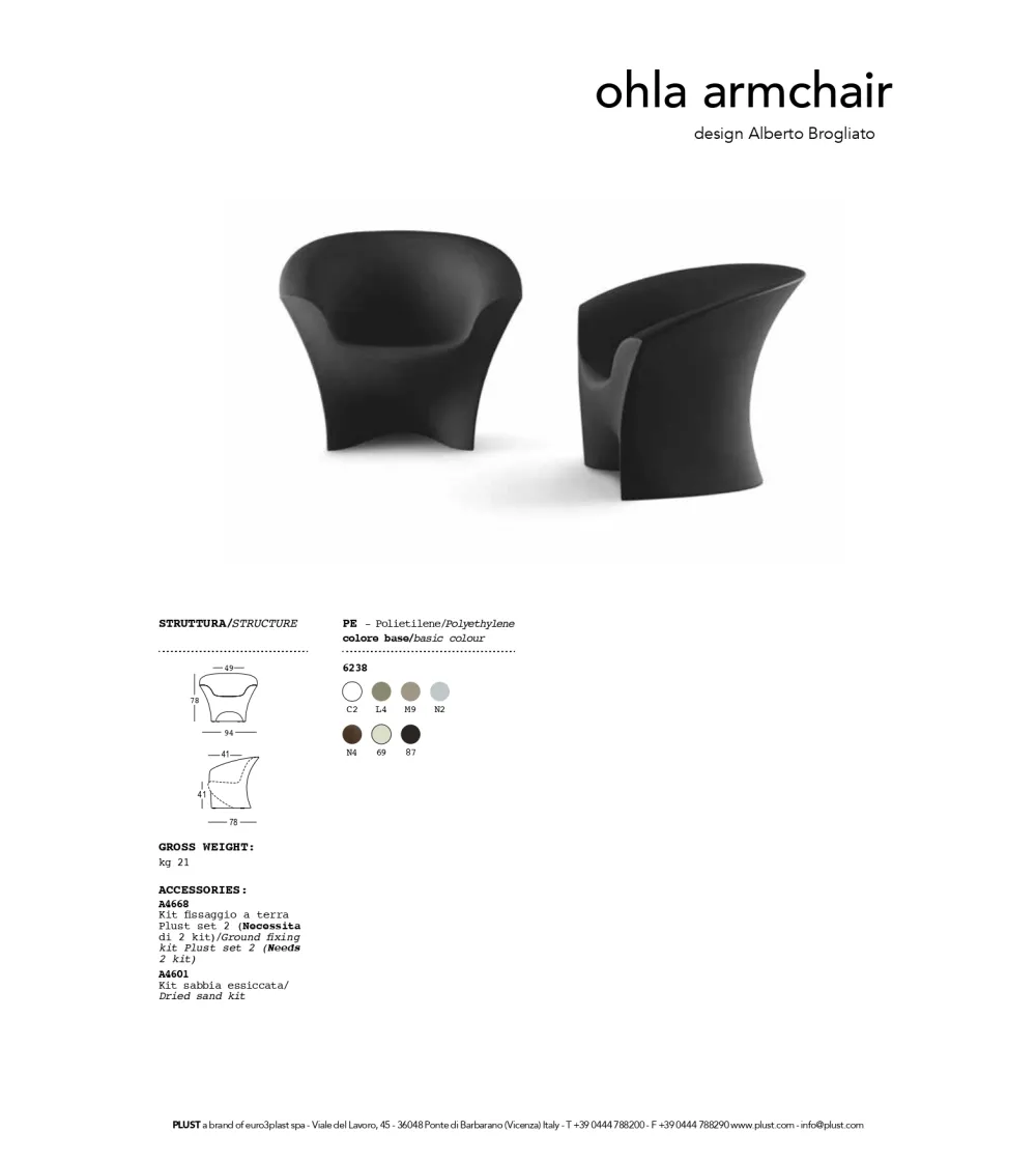 Poltrona Ohla - Plust