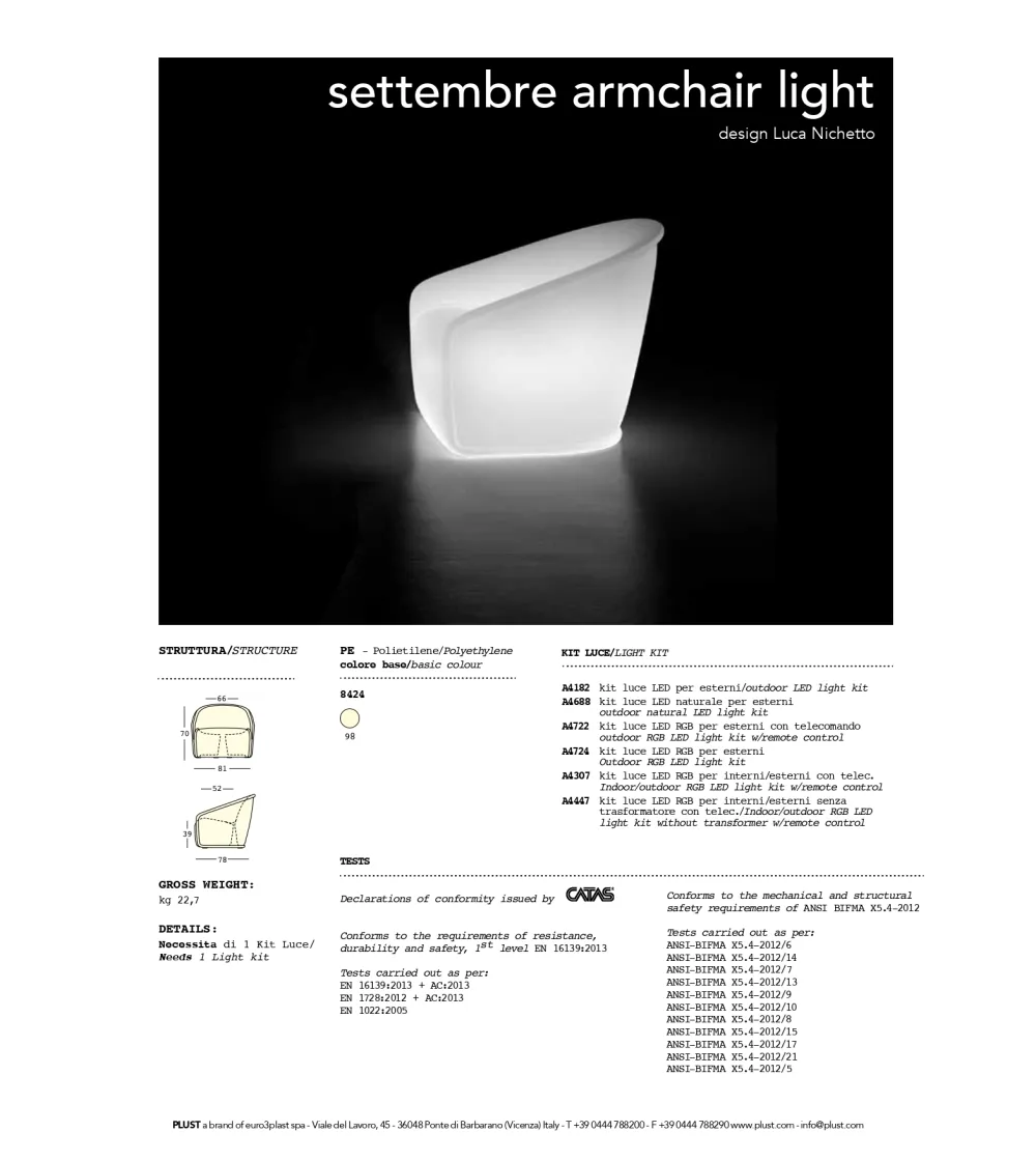Plust - Settembre Sessel