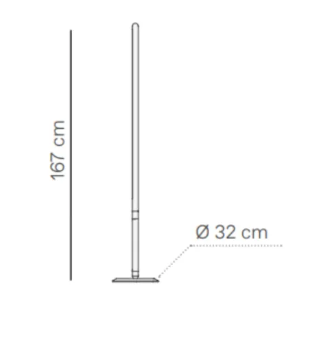 Lámpara De Pie Led Linea Uno - Nomon