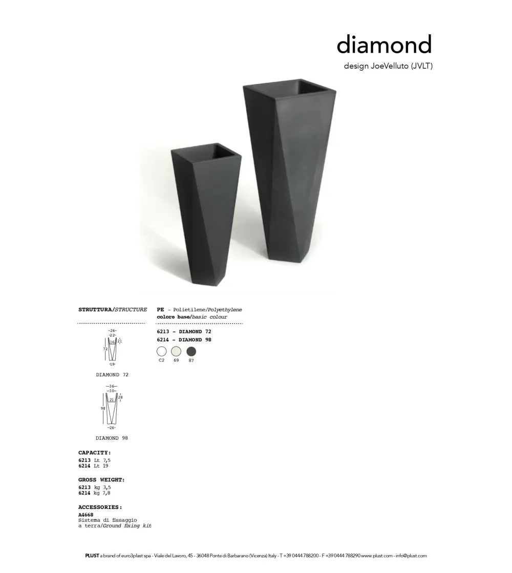 Vaso Diamond - Plust