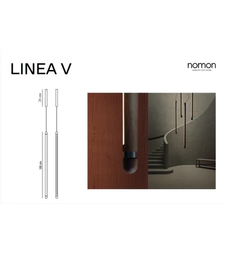 Lámpara De Suspensión Led Linea V - Nomon