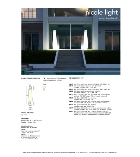 Vase Nicole Light - Plust