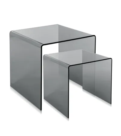 Set 2 80'S Transparenter Rauch Couchtischen - Iplex