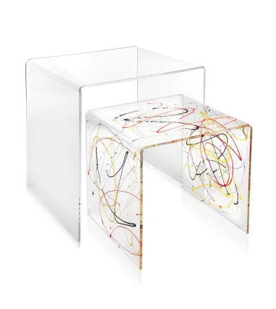 Set 2 80'S Multicolour Coffee Tables - Iplex