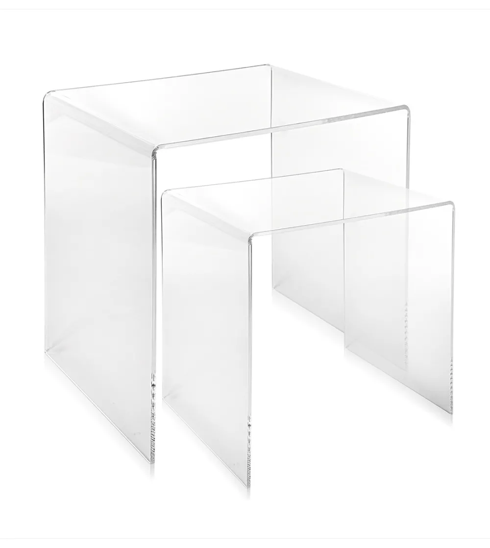 Set 2 80'S Clear Coffee Tables - Iplex