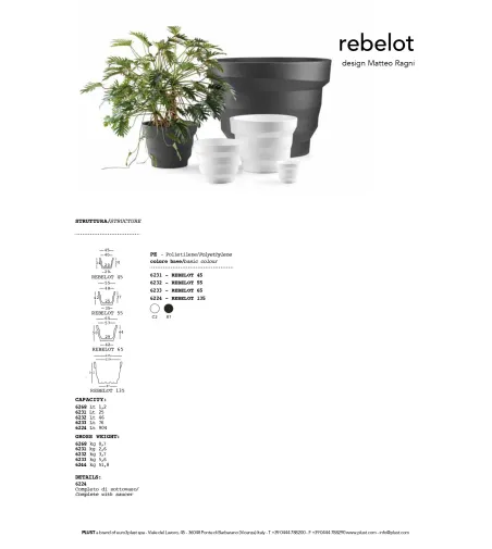 Vase Rebelot - Plust