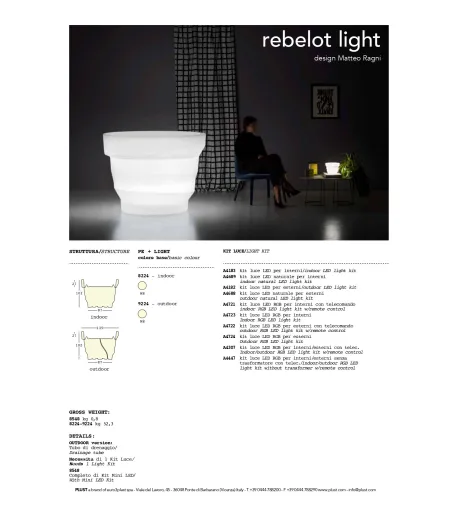 Vaso Rebelot Light - Plust